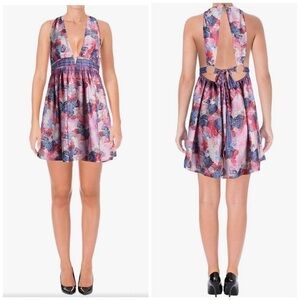 Free People Womens Daydreamin Printed Sleeveless Casual Dress Purple Medium